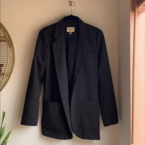 Black vintage print blazer